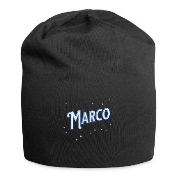 Nom Marco personnalisé - Bonnet en jersey - noir - Devant