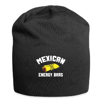 Mexikanische Energiebars, Mexikanische Tamales - Jersey-Beanie - Schwarz - Vorne