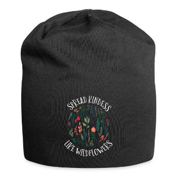 Freundlichkeit Wie Wildblumen Verbreiten - Jersey-Beanie - Schwarz - Vorne