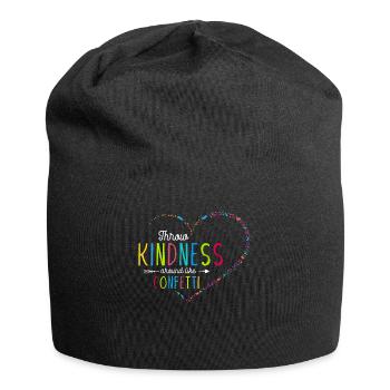 Répandre la gentillesse comme des confettis - Bonnet en jersey - noir - Devant