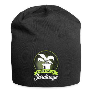 Hobbygärtner Schrebergarten Gärtner Geschenk - Jersey-Beanie - Schwarz - Vorne