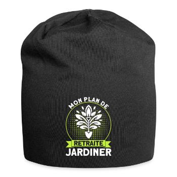 Gartenarbeit Gärtner Schrebergarten Geschenk - Jersey-Beanie - Schwarz - Vorne