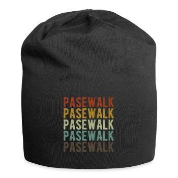 Pasewalk Stadt Retro Vintage - Jersey-Beanie - Schwarz - Vorne