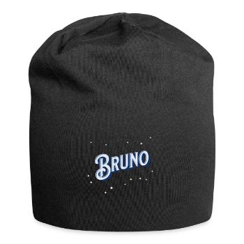 Bruno Namen personalisiert - Jersey-Beanie - Schwarz - Vorne