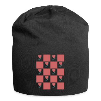 Coquette Esthétique Rose Cœur Coeur - Bonnet en jersey - noir - Devant