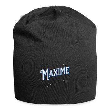Maxime Namen personalisiert - Jersey-Beanie - Schwarz - Vorne