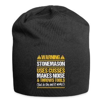 Steinmetz Steinbildhauer Stonemason Stone Mason - Jersey Beanie - black - Front