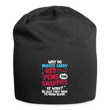 Krankenschwester Komisch - Jersey-Beanie - Schwarz - Vorne