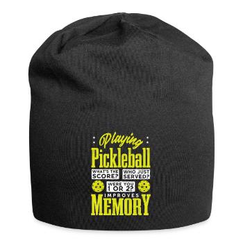 Jouer au pickleball améliore la mémoire - Bonnet en jersey - noir - Devant
