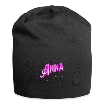 Anna name personalized - Jersey Beanie - black - Front