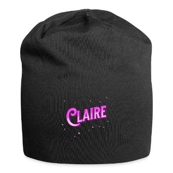 Claire nom personnalisé - Bonnet en jersey - noir - Devant