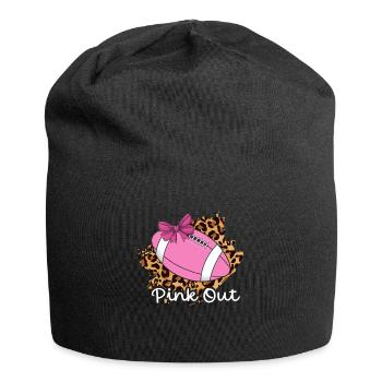 Pink Out, breast cancer awareness - Jersey Beanie - black - Front