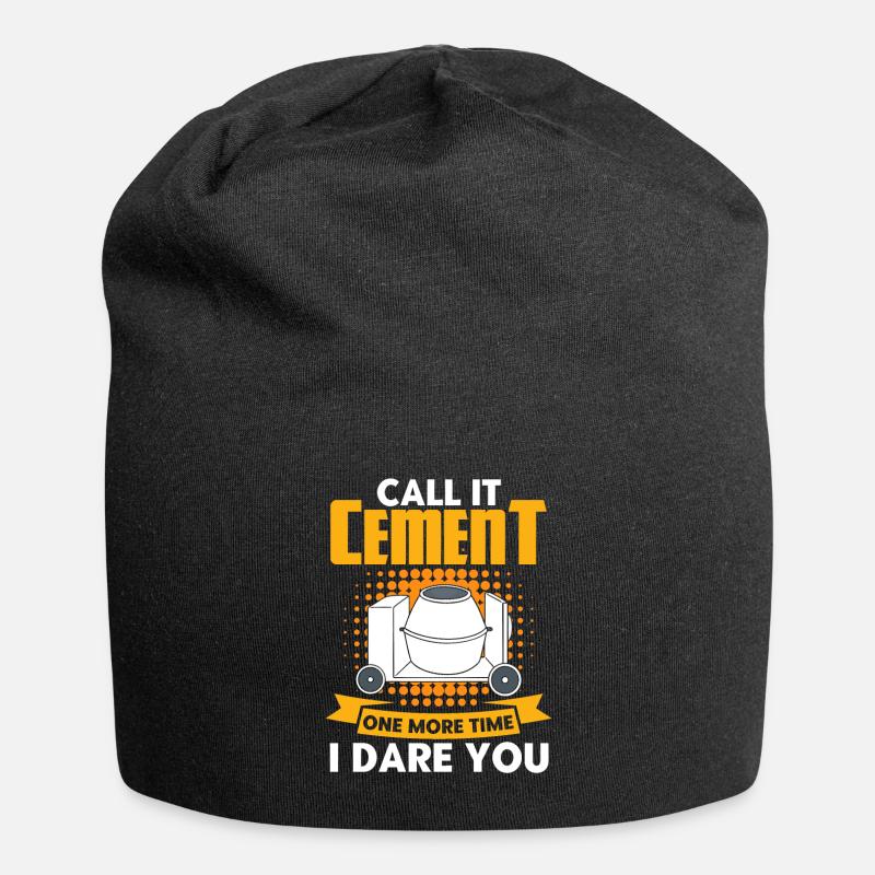 Reinforced concrete builders construction workers construction site gift - Jersey Beanie - black