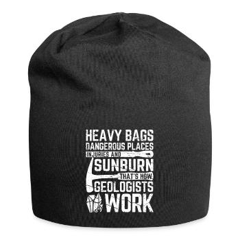 Funny Geology Geologist Rock Hunting - Jersey Beanie - black - Front