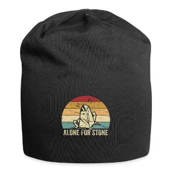Lustiger Geologe auf Steinjagd - Jersey-Beanie - Schwarz - Vorne