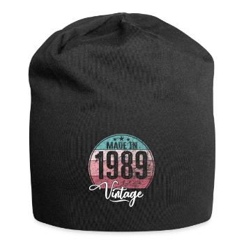 Vintage Made in 1989 Year of birth 1989 Birthday - Jersey Beanie - black - Front
