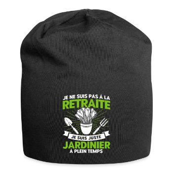 Garten Schrebergarten Gartenarbeit Geschenk - Jersey-Beanie - Schwarz - Vorne