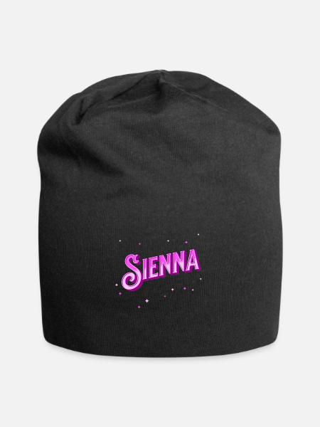 Sienna Namen personalisiert - Jersey-Beanie - Schwarz