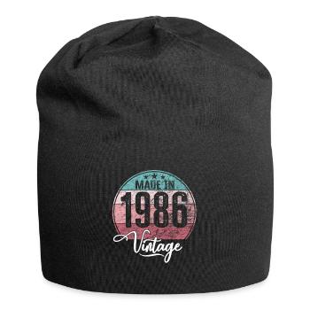 Millésime Fabriqué en 1986 Année de naissance 1986 Anniversaire - Bonnet en jersey - noir - Devant