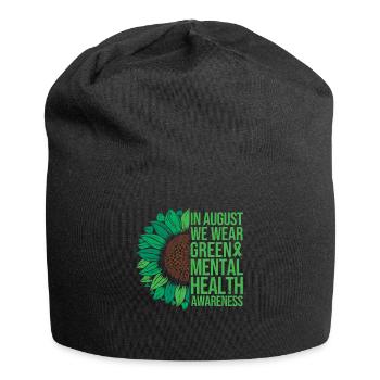 Tournesol pour promouvoir la santé mentale - Bonnet en jersey - noir - Devant