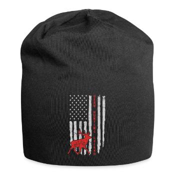 Deer Hunting Legend Red Hunting Deer Antlers - Jersey Beanie - black - Front