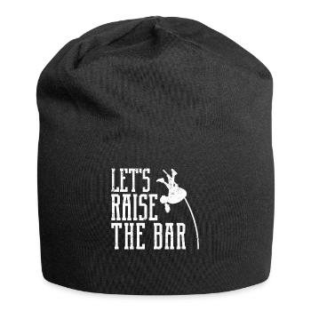 Lustiger Stabhochsprung Stabhochsprung - Jersey-Beanie - Schwarz - Vorne