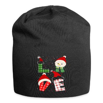 Funny love christmas - Jersey-Beanie - Schwarz - Vorne