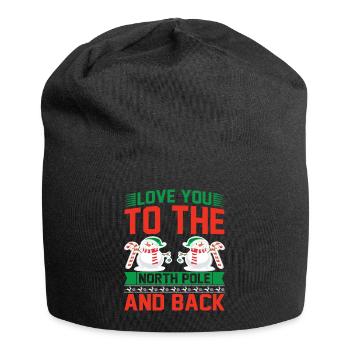 Je t’aime au pôle Nord et retour drôle - Bonnet en jersey - noir - Devant