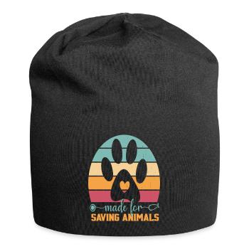 Made For Saving Animals Vet Tech Women And Men - Jersey-Beanie - Schwarz - Vorne