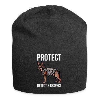 Polizeibeamter Polizeihund - Jersey-Beanie - Anthrazit - Vorne