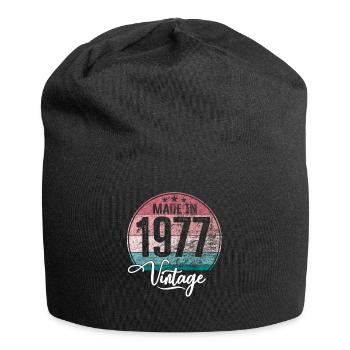Millésime Fabriqué en 1977 Année de naissance 1977 Anniversaire - Bonnet en jersey - noir - Devant