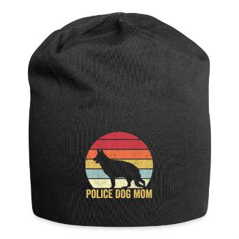 Polizist Polizeihund Vintage - Jersey-Beanie - Schwarz - Vorne
