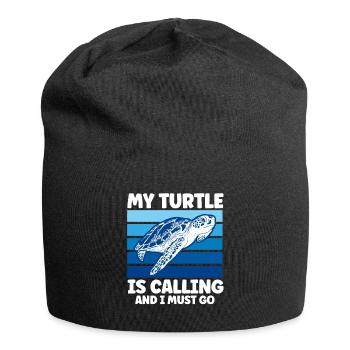 Élevage de tortues Tortues marines Tortues - Bonnet en jersey - noir - Devant