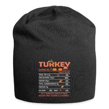 Funny Thanksgiving Turkey - Jersey-Beanie - Schwarz - Vorne