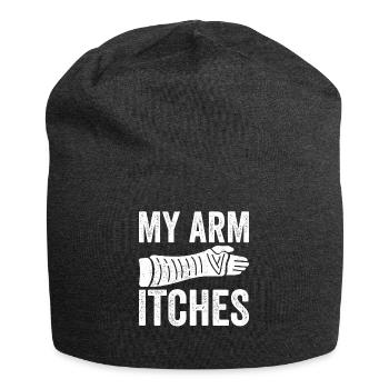 Broken arm - Jersey Beanie - charcoal grey - Front