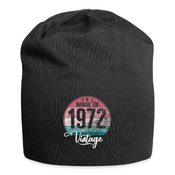 Millésime Fabriqué en 1972 Année de naissance 1972 Anniversaire - Bonnet en jersey - noir - Devant
