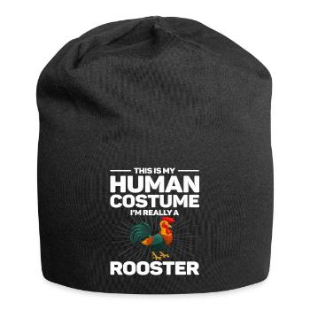 C’est mon costume humain je suis vraiment coq - Bonnet en jersey - noir - Devant