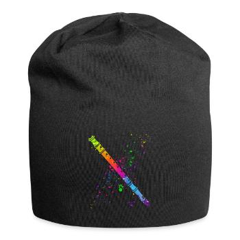 Flûte, Jouer de la flûte, - Bonnet en jersey - noir - Devant