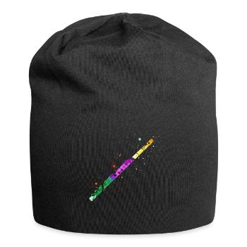 Flûte, Jouer de la flûte, - Bonnet en jersey - noir - Devant