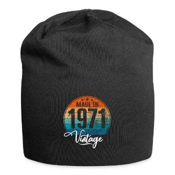 Vintage Made in 1971 Year of birth 1971 Birthday - Jersey Beanie - black - Front