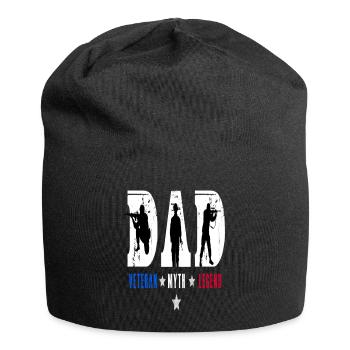 Proud Dad Veteran Myth Legend American Flag - Jersey-Beanie - Schwarz - Vorne