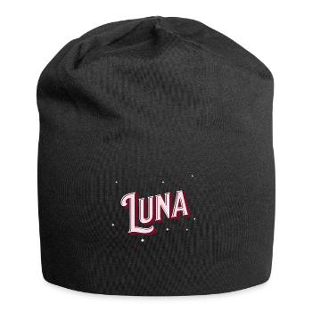 Luna Namen personalisiert - Jersey-Beanie - Schwarz - Vorne