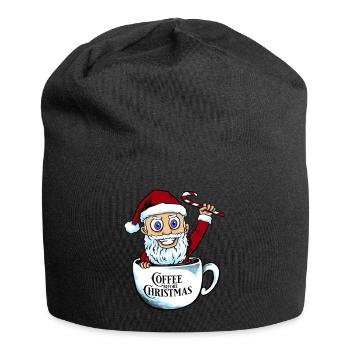 Santa Coffee Show Claus Nouvel An Noël - Bonnet en jersey - noir - Devant