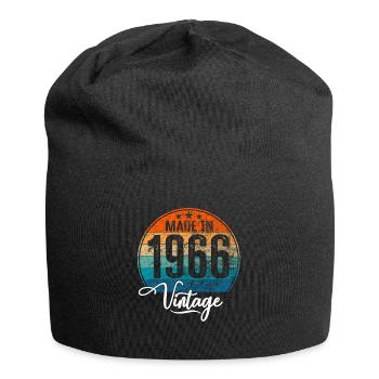 Millésime Fabriqué en 1966 Année de naissance 1966 Anniversaire - Bonnet en jersey - noir - Devant