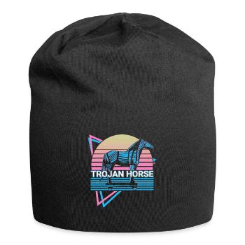 Trojanisches Pferd Troja Antike griechische Mythol - Jersey-Beanie - Schwarz - Vorne
