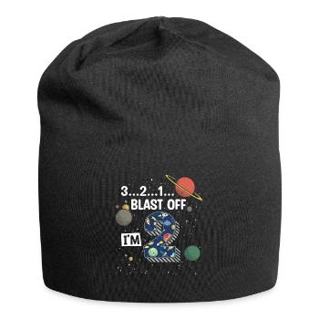 Blast Off Ich Bin2 Jahre Alt, 2. Geburtstag - Jersey-Beanie - Schwarz - Vorne
