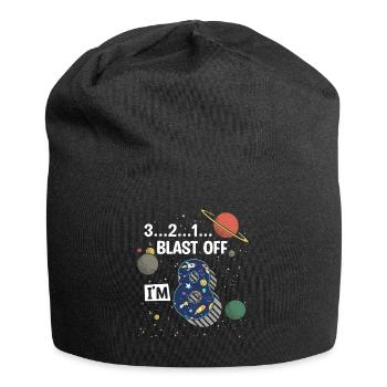 Blast Off Ich Bin 8 Jahre Alt, 8. Geburtstag - Jersey-Beanie - Schwarz - Vorne