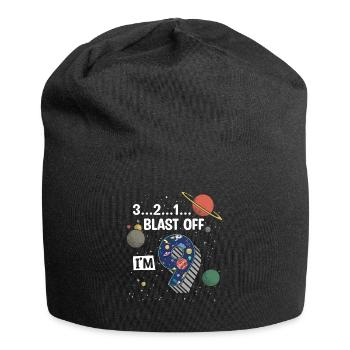 Blast Off Ich Bin 9 Jahre Alt, 9. Geburtstag - Jersey-Beanie - Schwarz - Vorne