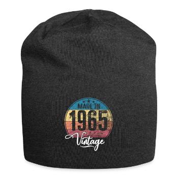 Millésime Fabriqué en 1965 Année de naissance 1965 Anniversaire - Bonnet en jersey - charbon - Devant
