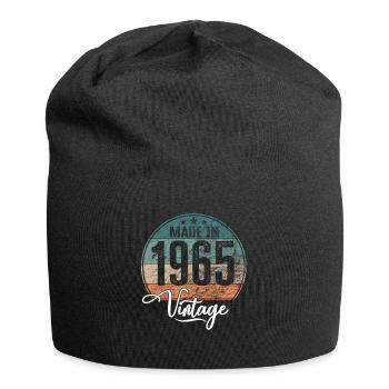 Vintage Made in 1965 Geburtsjahr 1965 Geburtstag - Jersey-Beanie - Schwarz - Vorne